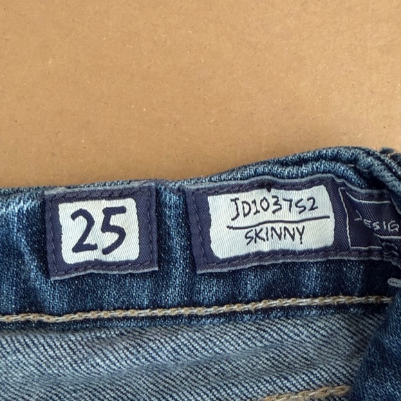 MISS ME Y2K Mid Rise Skinny Jeans Style JD103752 size 25 - Picture 5 of 9